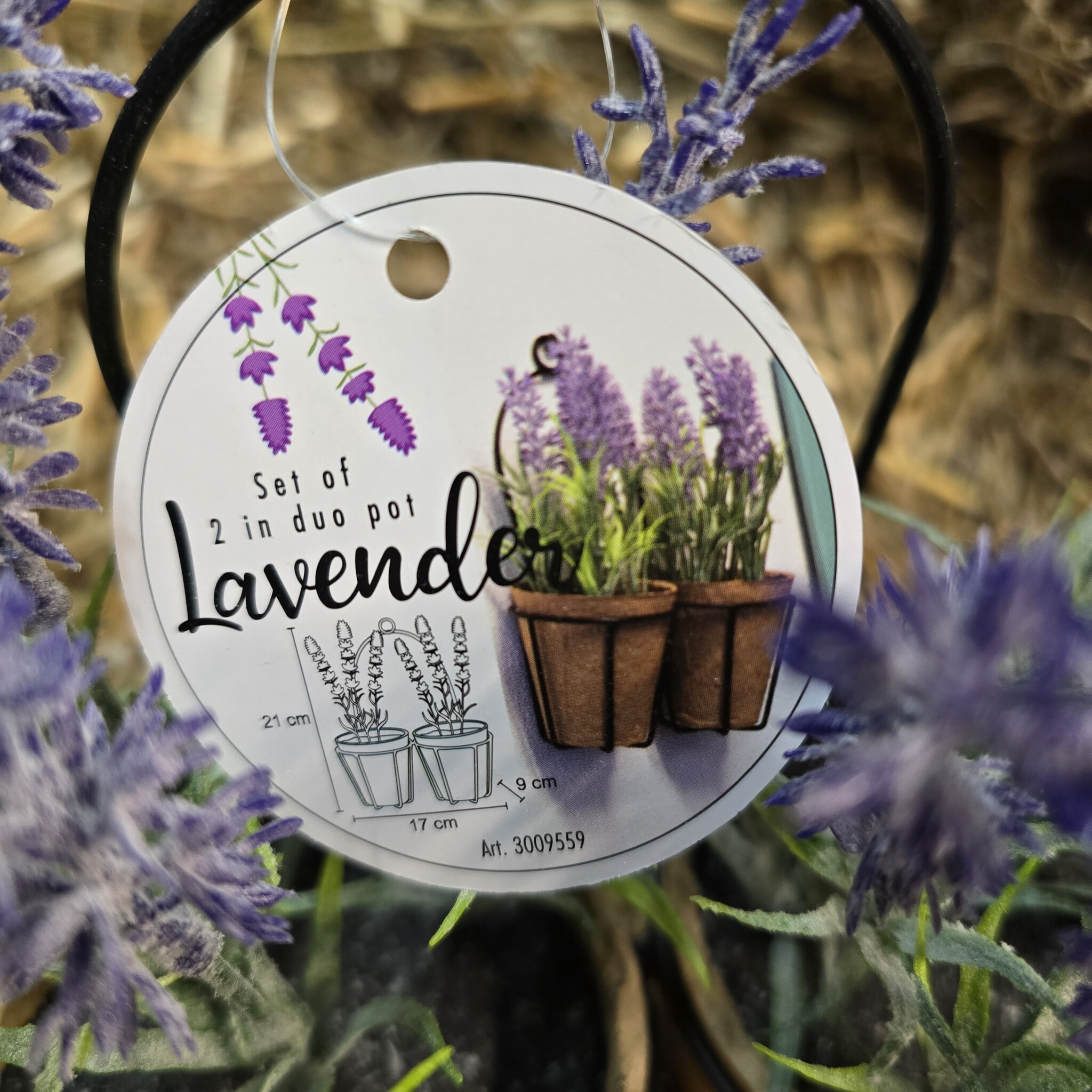 Kunststof Lavendel in pot H16cm  Kunststof Lavendel in pot H16cm