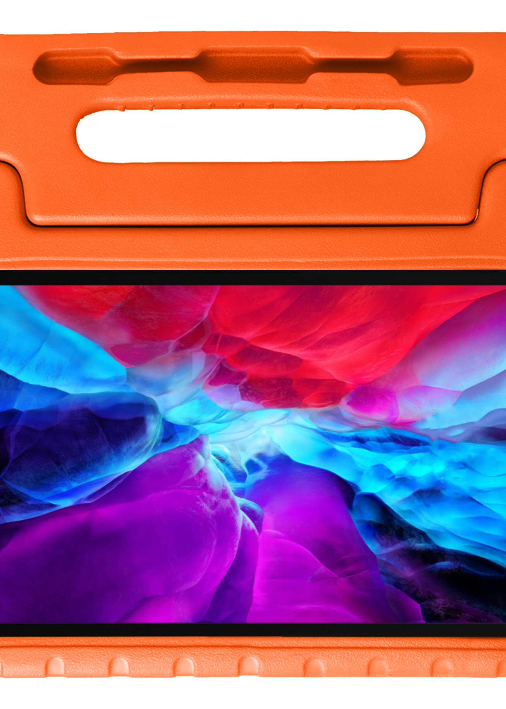 BTH Kinderhoes Geschikt voor iPad Pro 2020 (11 inch) Hoes Kinder Hoesje Kids Case Cover Kidsproof - Hoesje Geschikt voor iPad Pro 11 inch (2020) Hoesje Kinder Hoes - Oranje