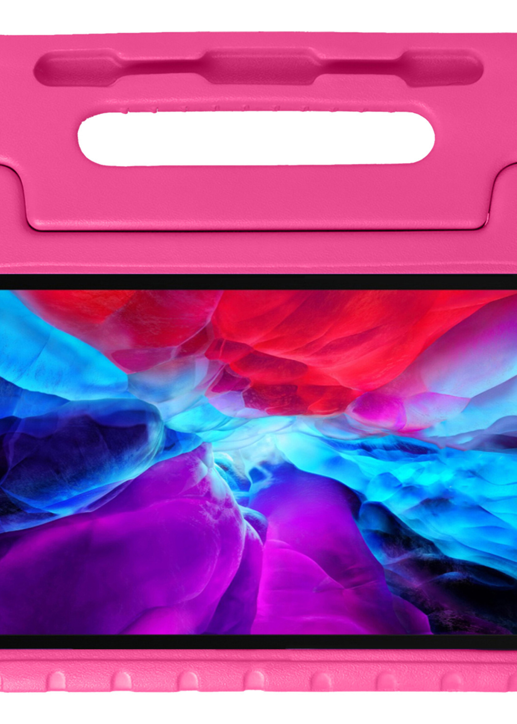 BTH Kinderhoes Geschikt voor iPad Pro 2020 (11 inch) Hoes Kinder Hoesje Kids Case Cover Kidsproof - Hoesje Geschikt voor iPad Pro 11 inch (2020) Hoesje Kinder Hoes - Roze