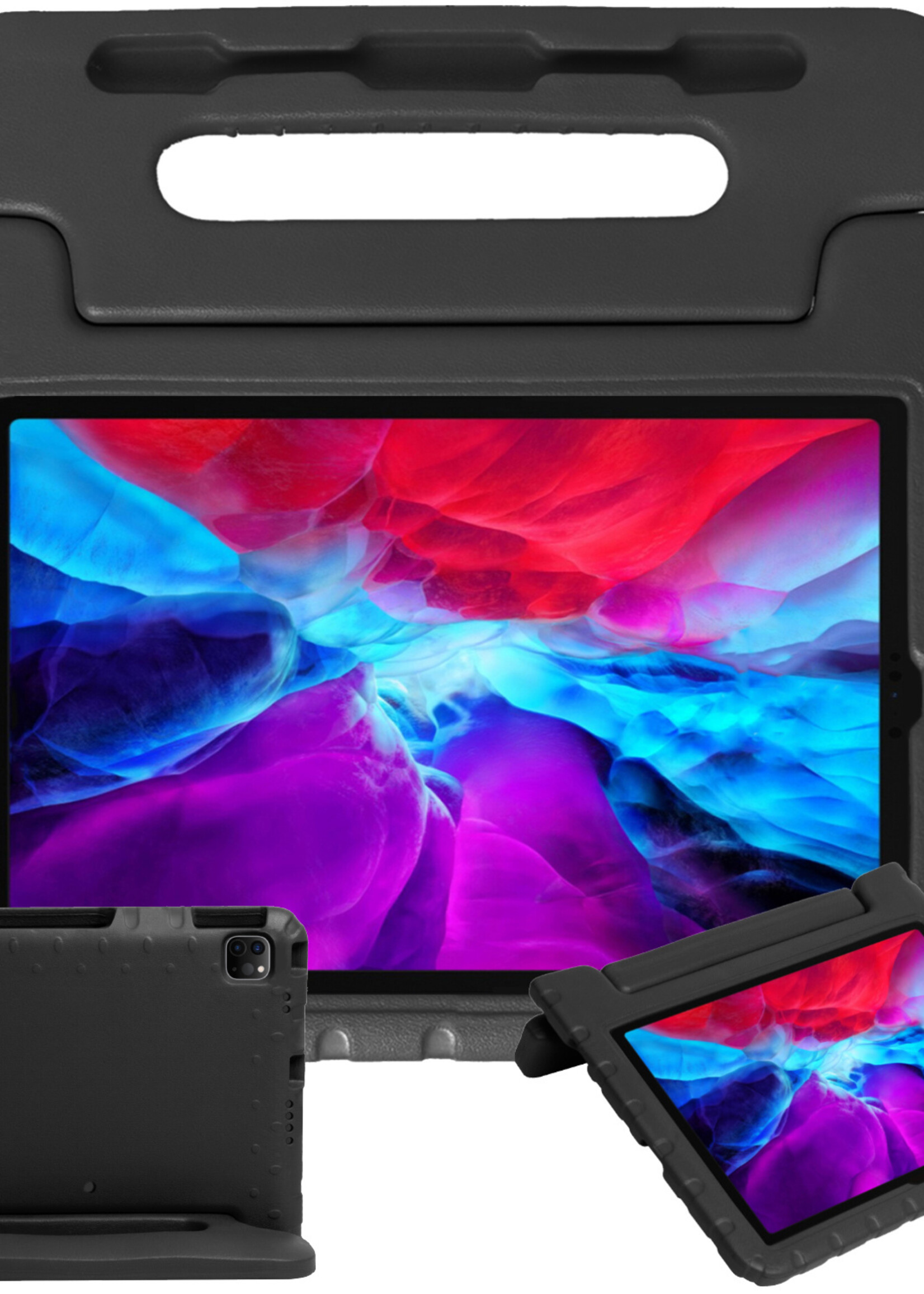 BTH Kinderhoes Geschikt voor iPad Pro 2020 (11 inch) Hoes Kinder Hoesje Kids Case Cover Kidsproof - Hoesje Geschikt voor iPad Pro 11 inch (2020) Hoesje Kinder Hoes - Zwart