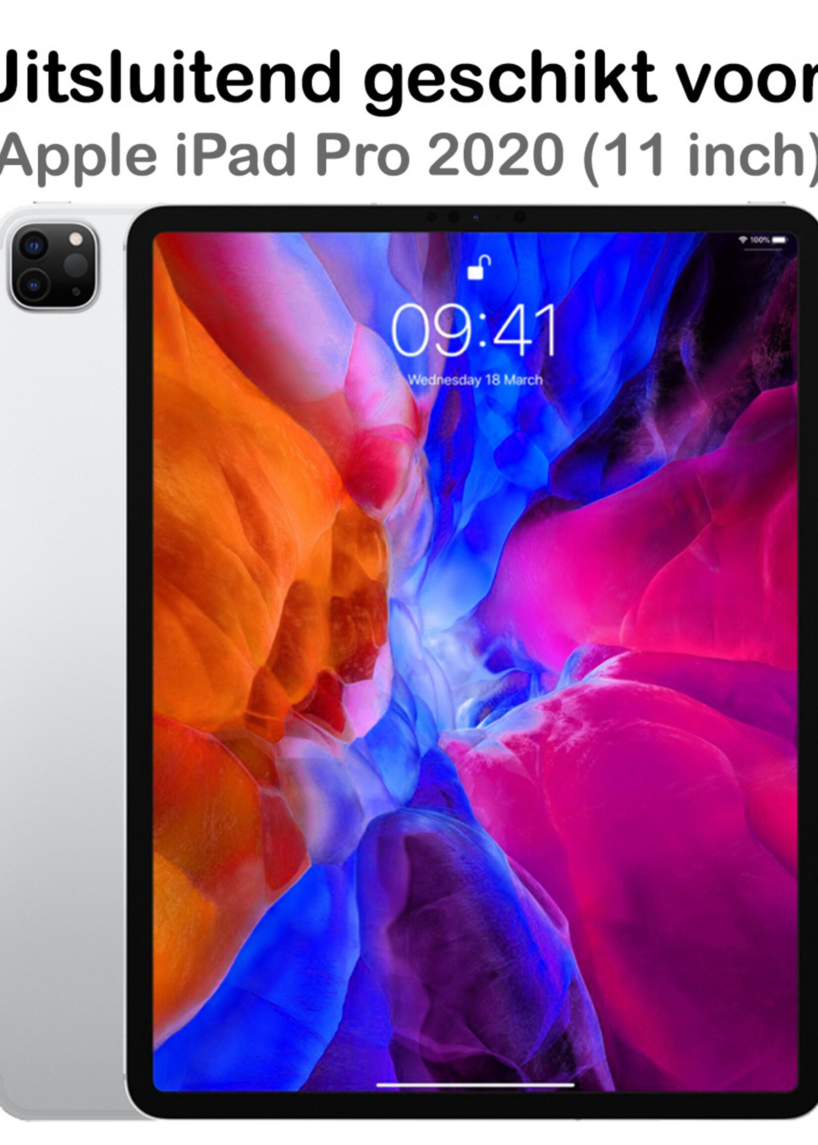 BTH Kinderhoes Geschikt voor iPad Pro 2020 (11 inch) Hoes Kinder Hoesje Kids Case Cover Kidsproof - Hoesje Geschikt voor iPad Pro 11 inch (2020) Hoesje Kinder Hoes - Blauw