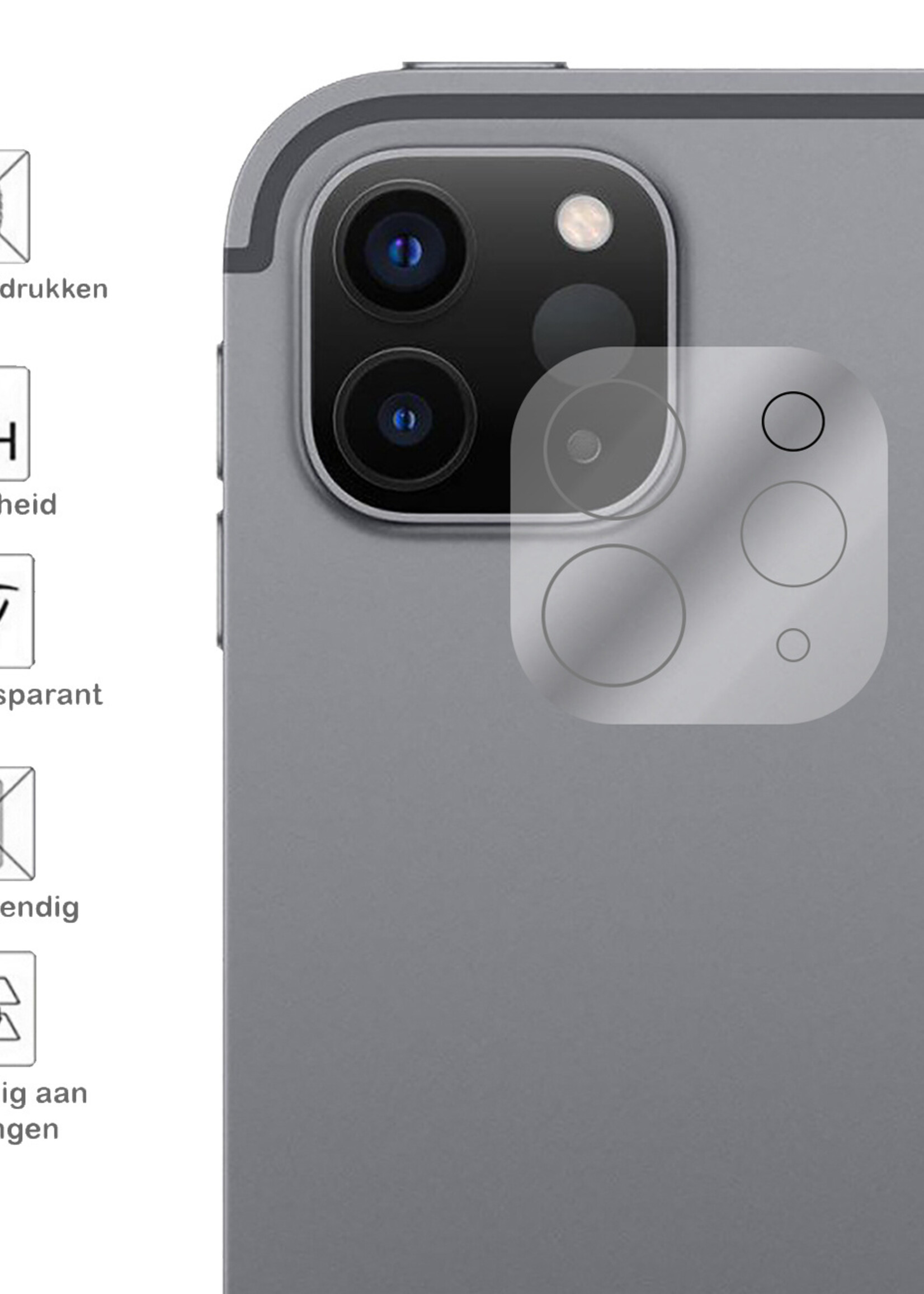 BTH Screenprotector Geschikt voor iPad Pro 2021 (12,9 inch) Camera Lens Screenprotector Glas - Screenprotector Geschikt voor iPad Pro 12,9 inch (2021) Screenprotector Camera Protector Gehard Glas - 3 PACK