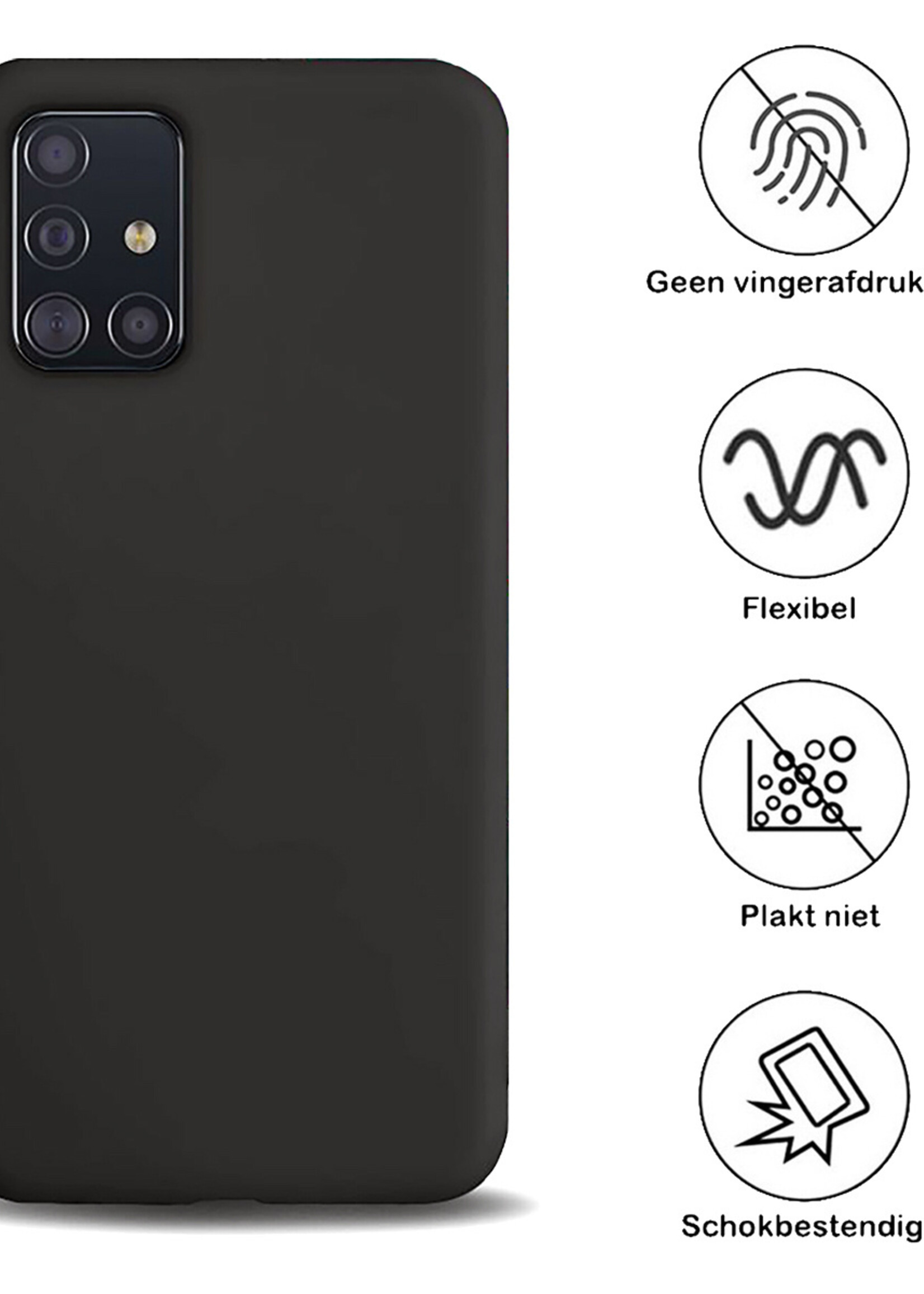 BTH BTH Samsung Galaxy A51 hoesje siliconen zwart