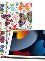 BTH BTH iPad 10.2 2021 hoesje - Vlinder