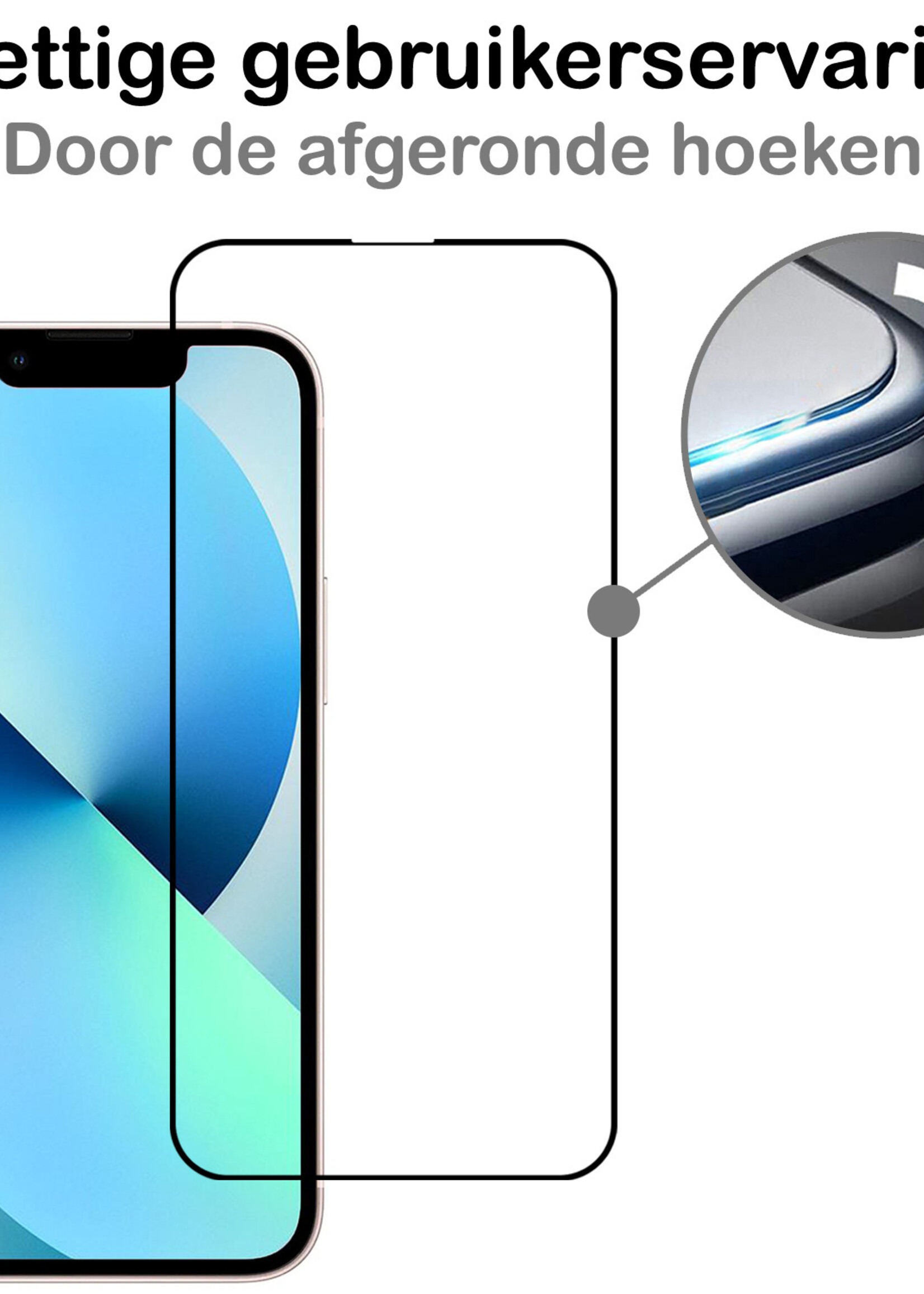 BTH Screenprotector Geschikt voor iPhone 13 Mini Screenprotector Glas Gehard Tempered Glass Full Cover - Screenprotector Geschikt voor iPhone 13 Mini Screen Protector Screen Cover - 2 PACK