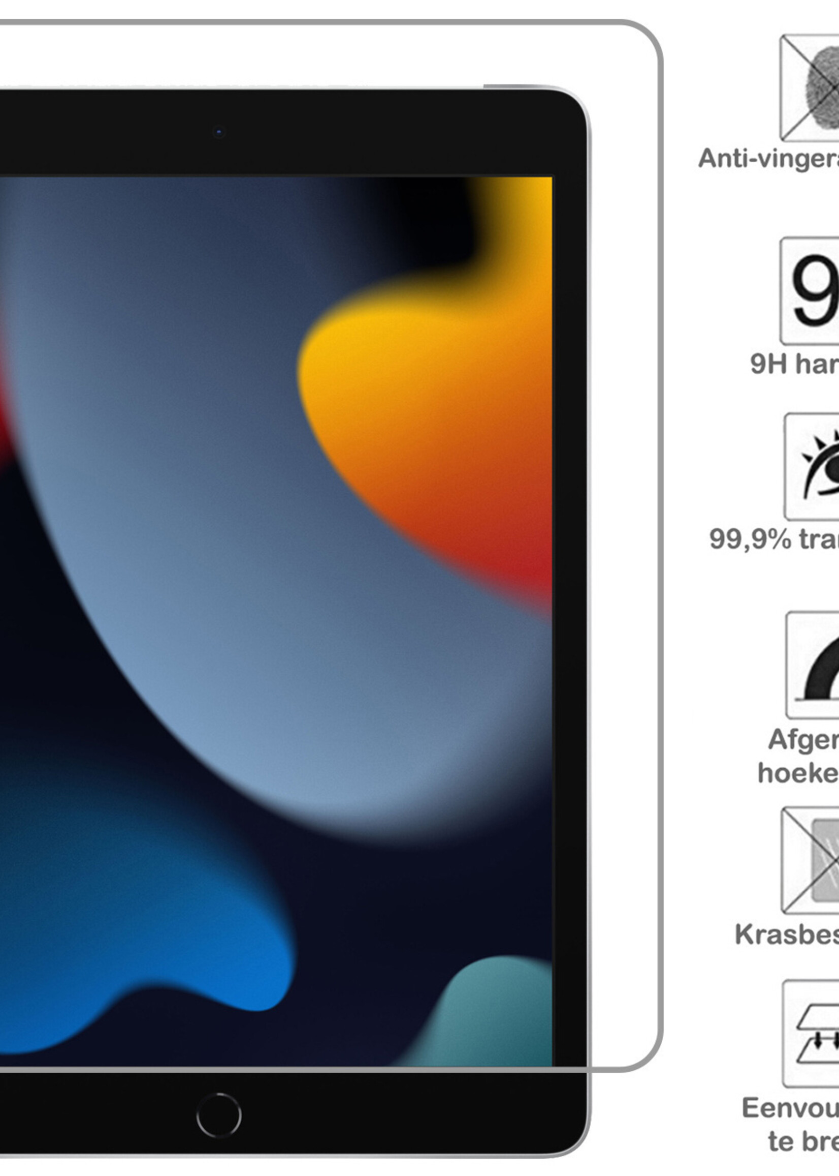 BTH Screenprotector Geschikt voor iPad 10.2 2021 Screenprotector Tempered Glass Screen Protector Gehard Glas - Screenprotector Geschikt voor iPad 9 Screenprotector Glas - 3 PACK