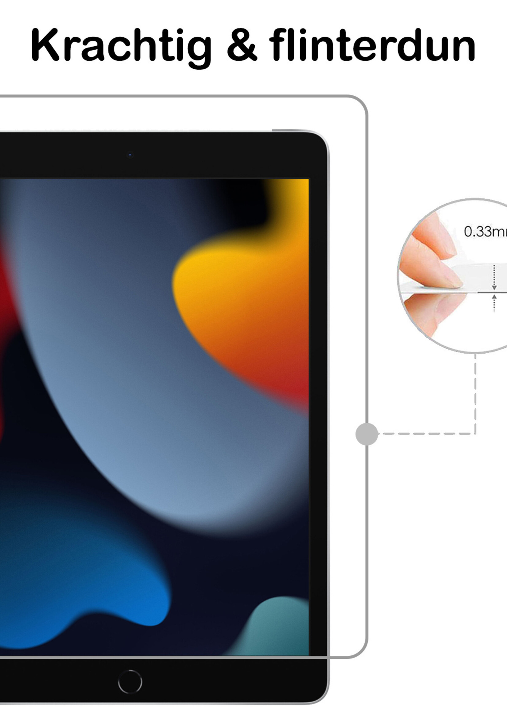 BTH Screenprotector Geschikt voor iPad 10.2 2021 Screenprotector Tempered Glass Screen Protector Gehard Glas - Screenprotector Geschikt voor iPad 9 Screenprotector Glas - 3 PACK
