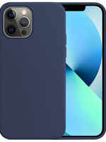 BTH BTH iPhone 13 Pro Hoesje Siliconen - Donkerblauw