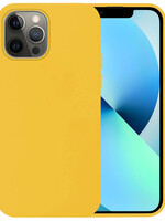 BTH BTH iPhone 13 Pro Hoesje Siliconen - Geel