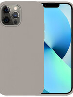 BTH BTH iPhone 13 Pro Max Hoesje Siliconen - Grijs