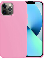BTH BTH iPhone 13 Pro Max Hoesje Siliconen - Lichtroze