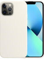BTH BTH iPhone 13 Pro Max Hoesje Siliconen - Wit