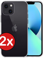 BTH BTH iPhone 13 Mini Hoesje Siliconen - Transparant - 2 PACK