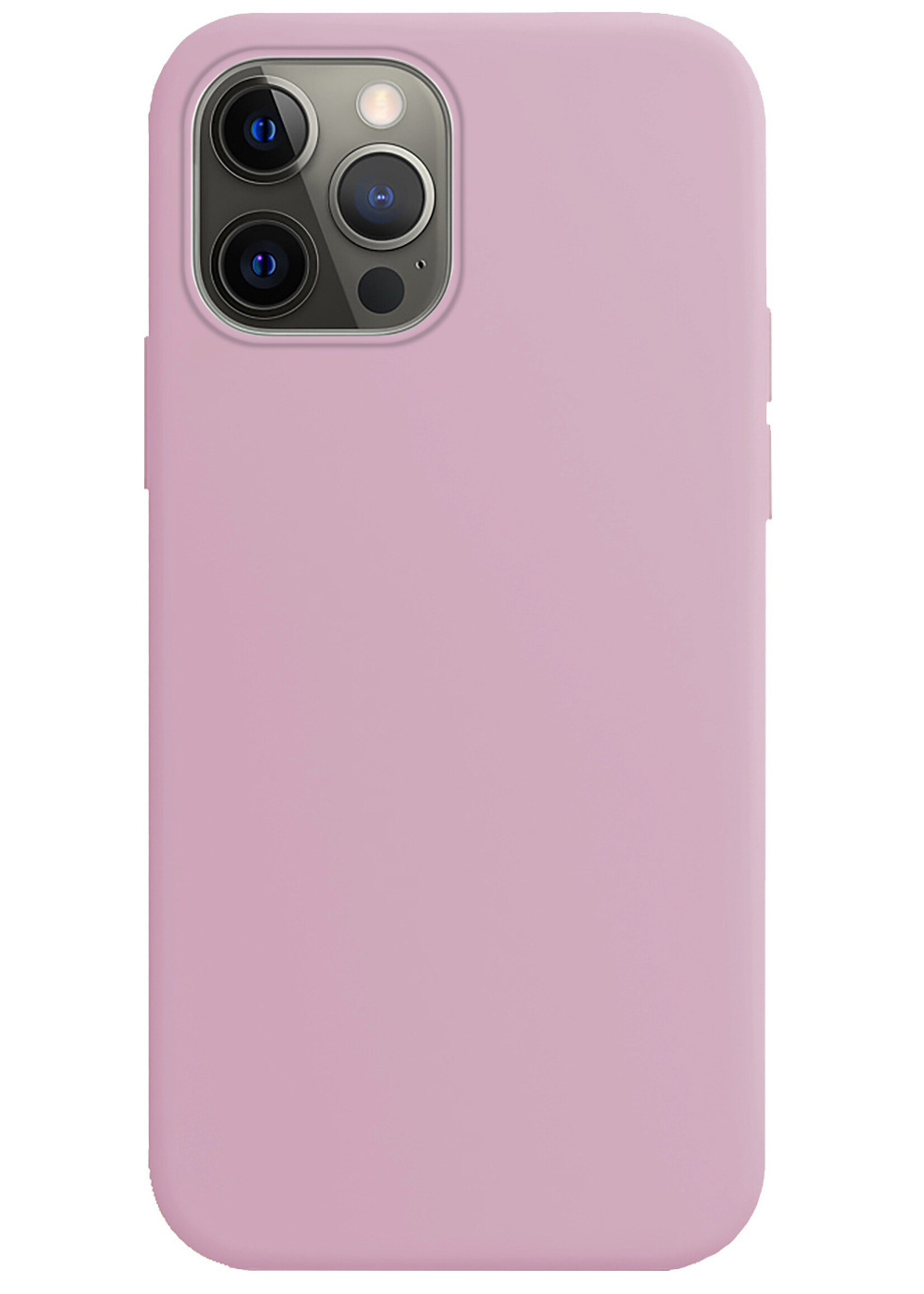 BTH Hoesje Geschikt voor iPhone 13 Pro Max Hoesje Siliconen Case Hoes - Hoes Geschikt voor iPhone 13 Pro Max Hoes Cover Case - Lila - 2 PACK