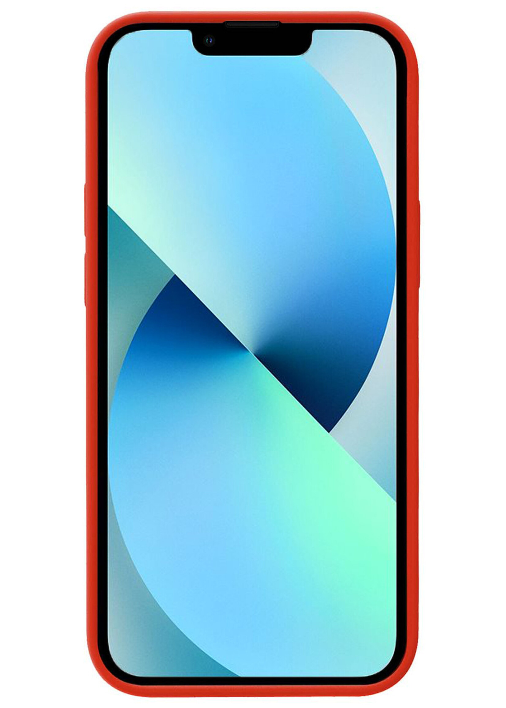 BTH Hoesje Geschikt voor iPhone 13 Pro Max Hoesje Siliconen Case Hoes - Hoes Geschikt voor iPhone 13 Pro Max Hoes Cover Case - Rood - 2 PACK