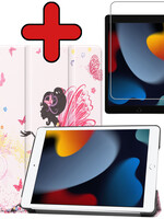 BTH BTH iPad 10.2 2021 hoesje elfje met screenprotector