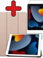 BTH BTH iPad 10.2 2021 hoesje goud met screenprotector