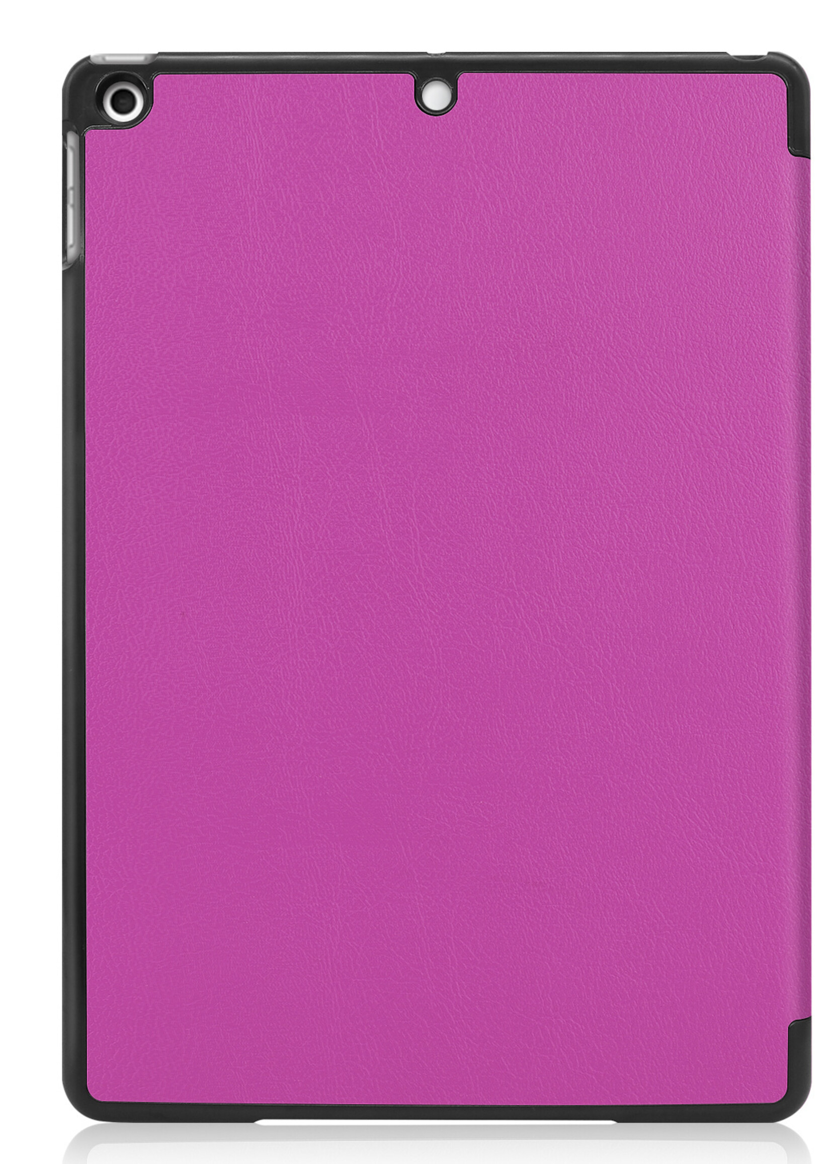 BTH Hoes Geschikt voor iPad 10.2 2021 Hoes Book Case Hoesje Trifold Cover Met Screenprotector - Hoesje Geschikt voor iPad 9 Hoesje Bookcase - Paars