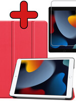 BTH BTH iPad 10.2 2021 hoesje rood met screenprotector