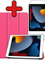BTH BTH iPad 10.2 2021 hoesje roze met screenprotector