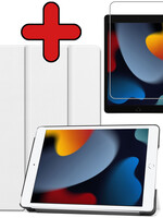 BTH BTH iPad 10.2 2021 hoesje wit met screenprotector
