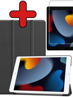 BTH BTH iPad 10.2 2021 hoesje zwart met screenprotector