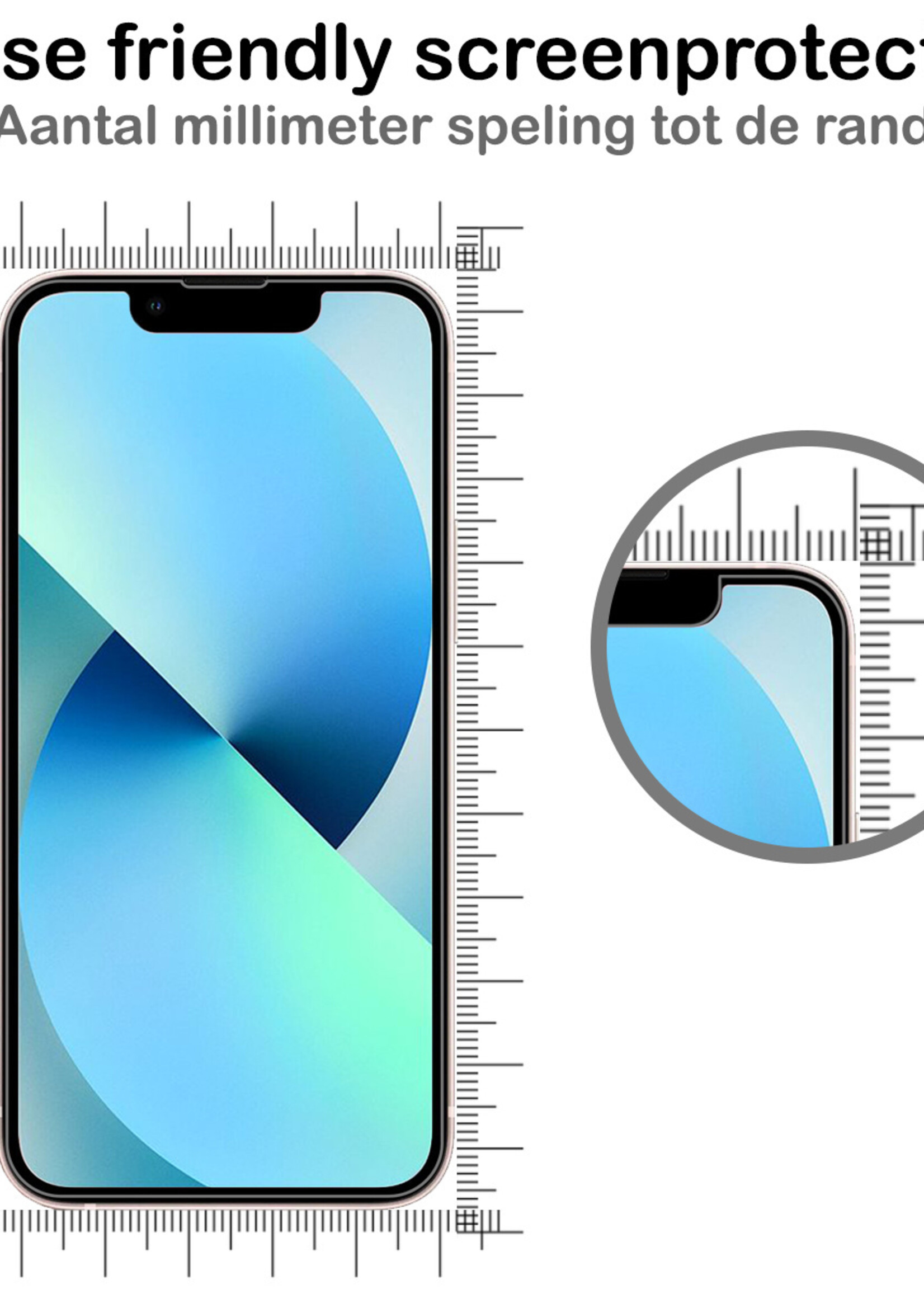 BTH Hoesje Geschikt voor iPhone 13 Pro Max Hoesje Siliconen Shock Proof Case Hoes Met Screenprotector - Hoes Geschikt voor iPhone 13 Pro Max Hoes Cover Case Shockproof - Transparant