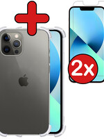 BTH BTH iPhone 13 Pro Max Hoesje Shockproof Met 2x Screenprotector Met Dichte Notch