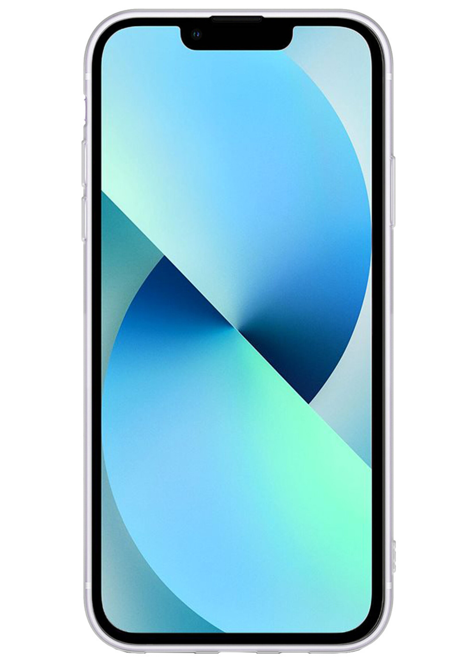 BTH Hoesje Geschikt voor iPhone 13 Pro Max Hoesje Siliconen Case Hoes Met Screenprotector - Hoes Geschikt voor iPhone 13 Pro Max Hoes Cover Case - Transparant