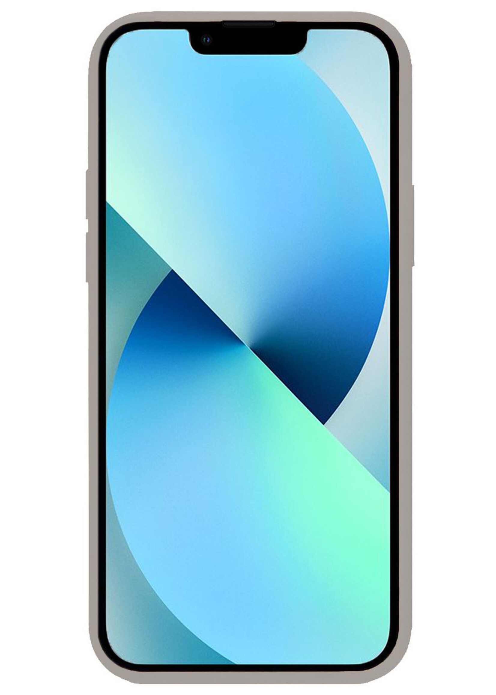 BTH Hoesje Geschikt voor iPhone 13 Pro Hoesje Siliconen Case Hoes Met 2x Screenprotector - Hoes Geschikt voor iPhone 13 Pro Hoes Cover Case - Grijs