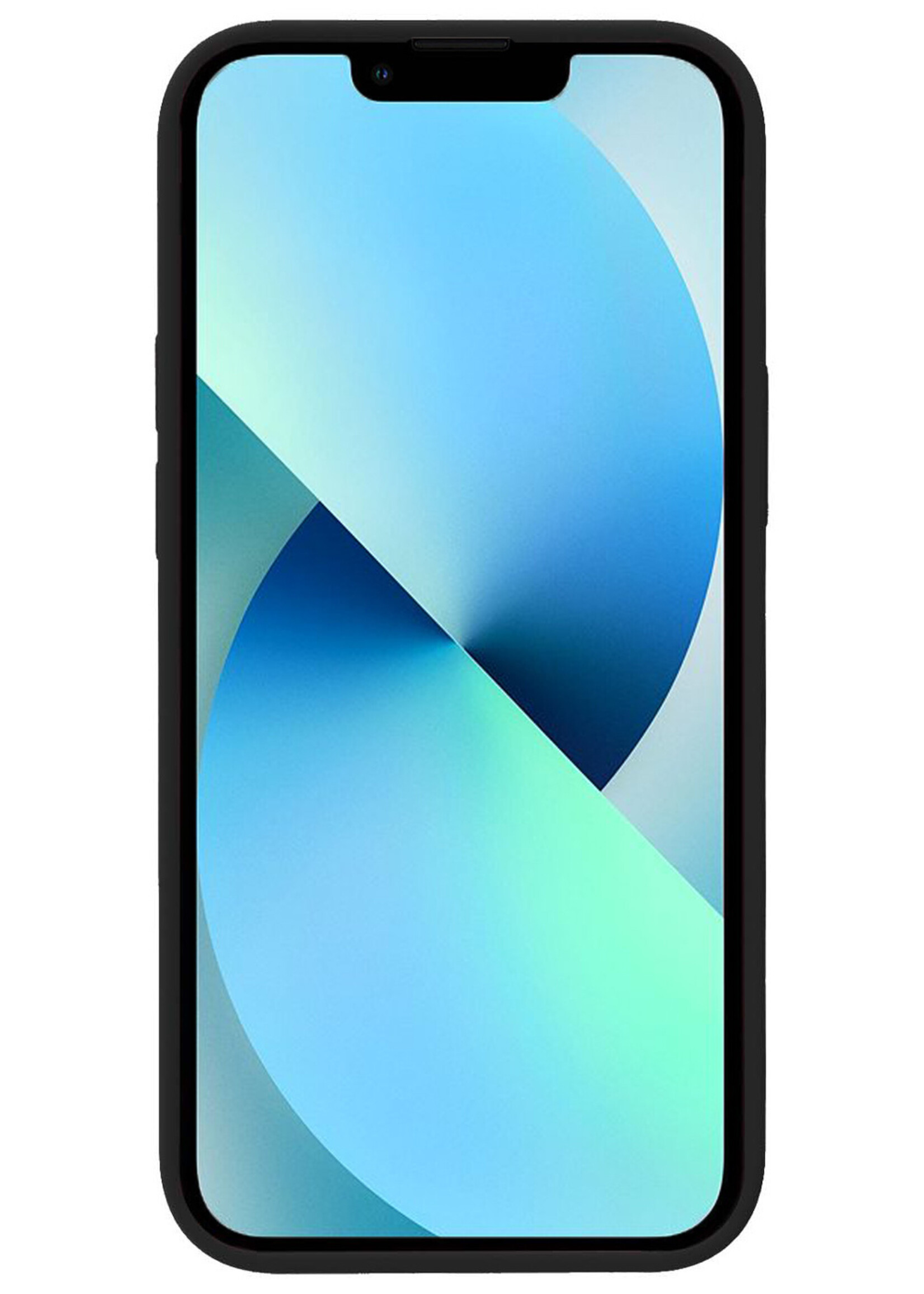 BTH Hoesje Geschikt voor iPhone 13 Pro Hoesje Siliconen Case Hoes Met 2x Screenprotector - Hoes Geschikt voor iPhone 13 Pro Hoes Cover Case - Zwart