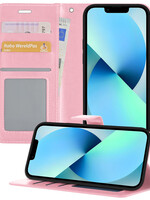 BTH BTH iPhone 13 Mini Hoesje Bookcase - Lichtroze