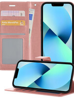 BTH BTH iPhone 13 Pro Max Pro Hoesje Bookcase - Rose Goud
