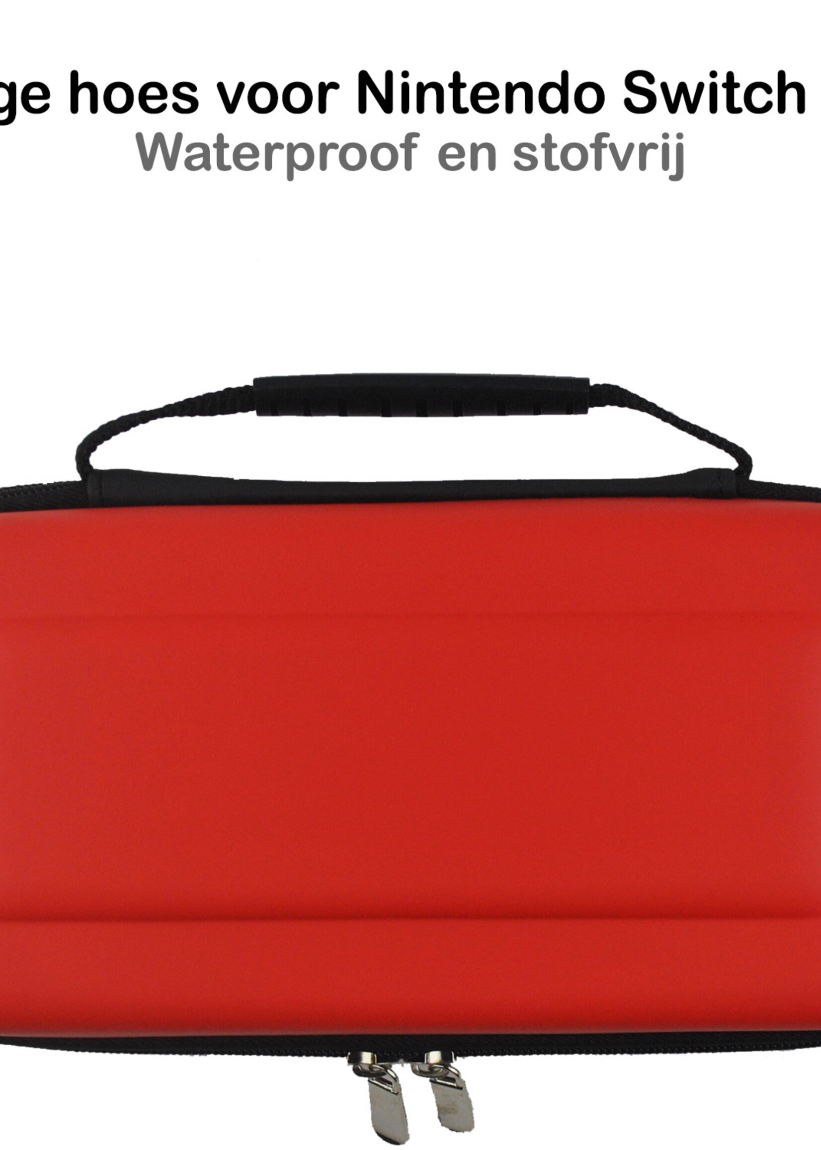BTH Hoes Geschikt voor Nintendo Switch OLED Case Hoesje Hard Cover - Case Geschik voor Nintendo Switch OLED Hoes - Rood
