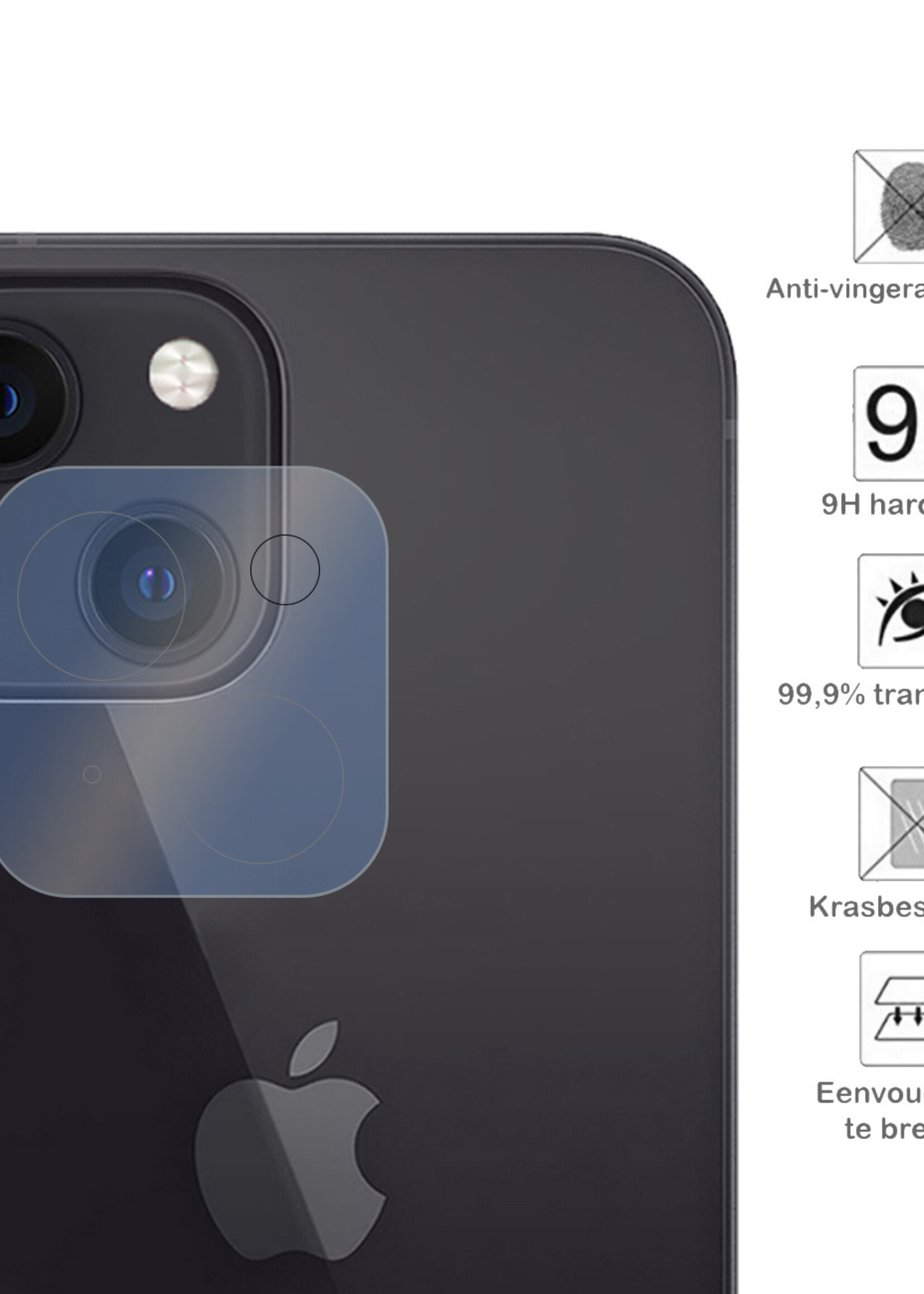 BTH Screenprotector voor iPhone 13 Mini Screenprotector Glas Camera Protectie - Screenprotector voor iPhone 13 Mini Camera Screen Protector