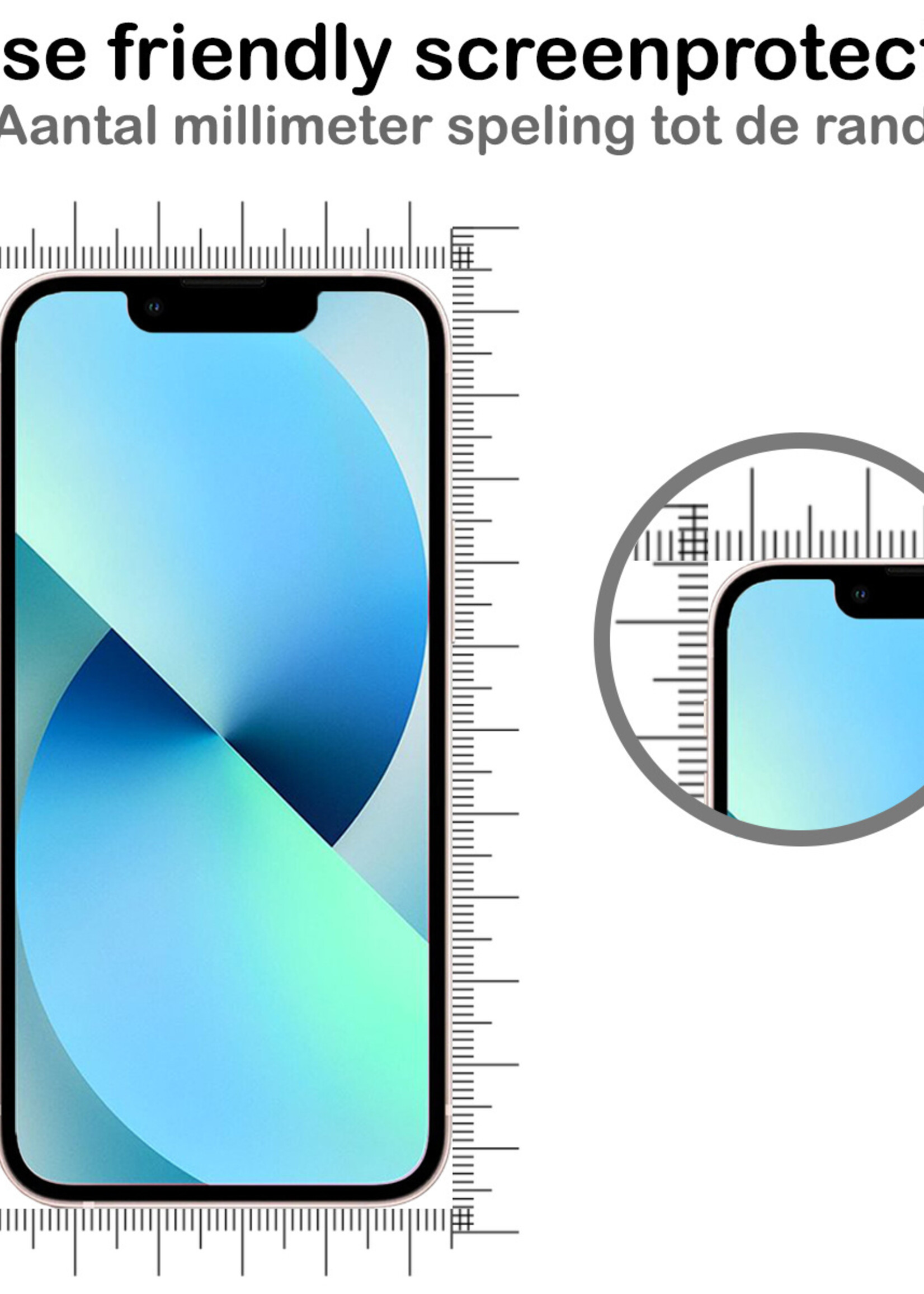 BTH Screenprotector Geschikt voor iPhone 13 Pro Screenprotector Privacy Glas Gehard Full Cover - Screenprotector Geschikt voor iPhone 13 Pro Screenprotector Privacy Tempered Glass - 2 PACK
