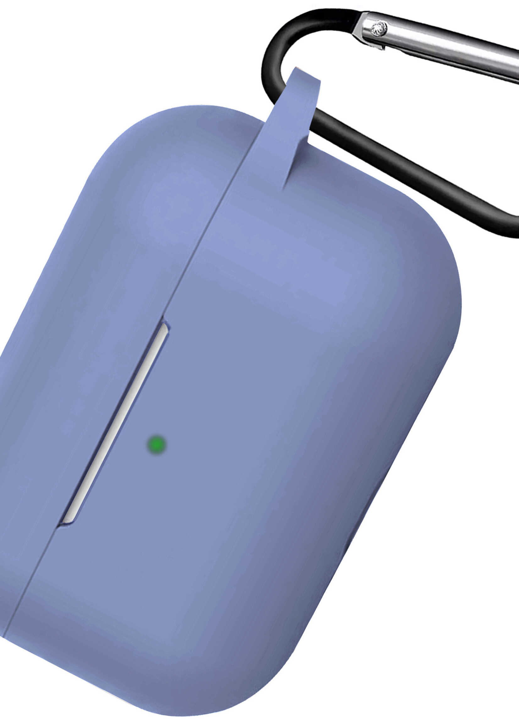 BTH Airpods 3 Hoesje Case Siliconen Hoes Geschikt voor Apple AirPods 3 Case Hoesje Met Clip - Baby Blauw