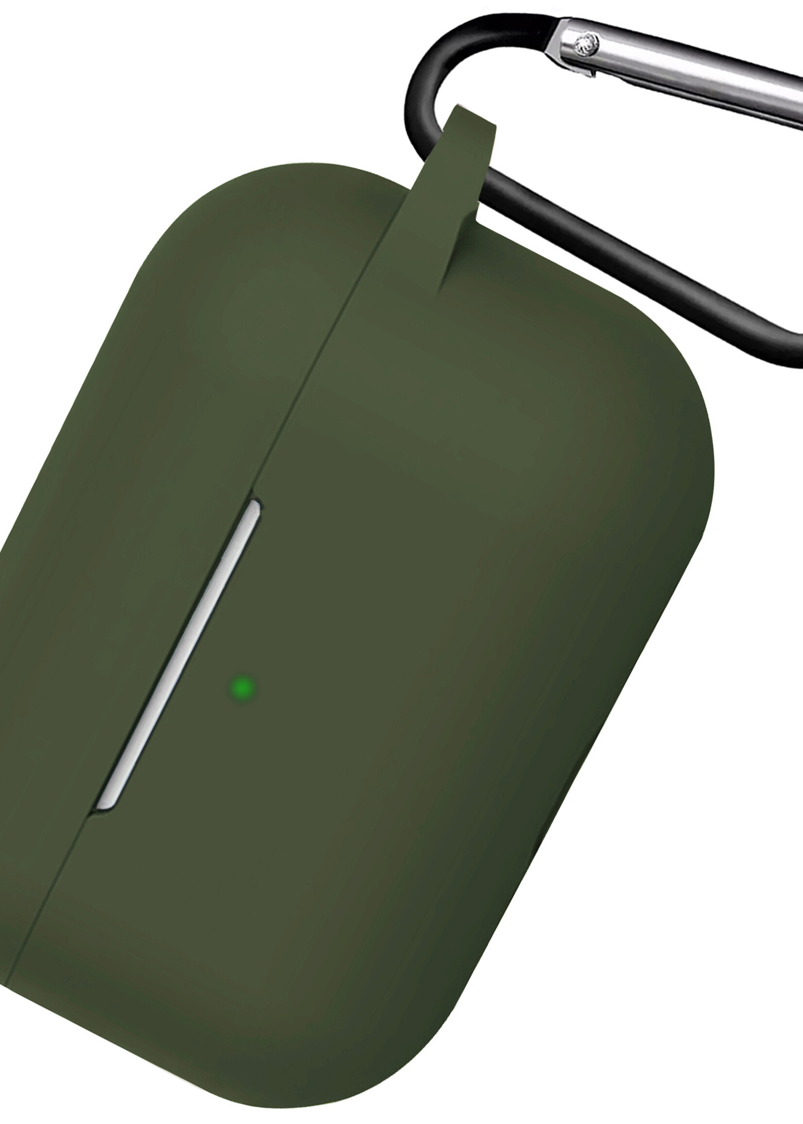 BTH Airpods 3 Hoesje Case Siliconen Hoes Geschikt voor Apple AirPods 3 Case Hoesje Met Clip - Donker Groen
