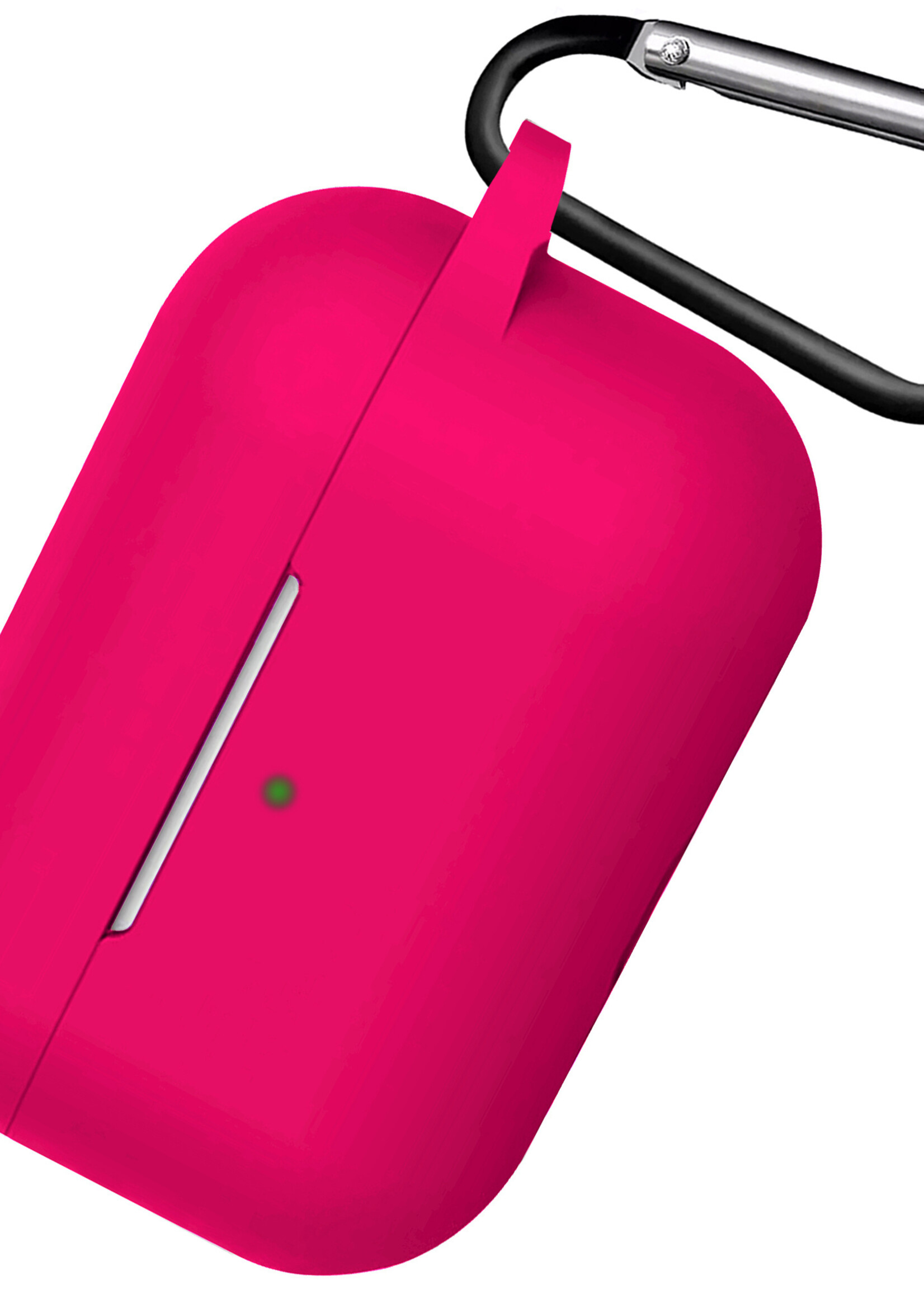 BTH Airpods 3 Hoesje Case Siliconen Hoes Geschikt voor Apple AirPods 3 Case Hoesje Met Clip - Donker Roze