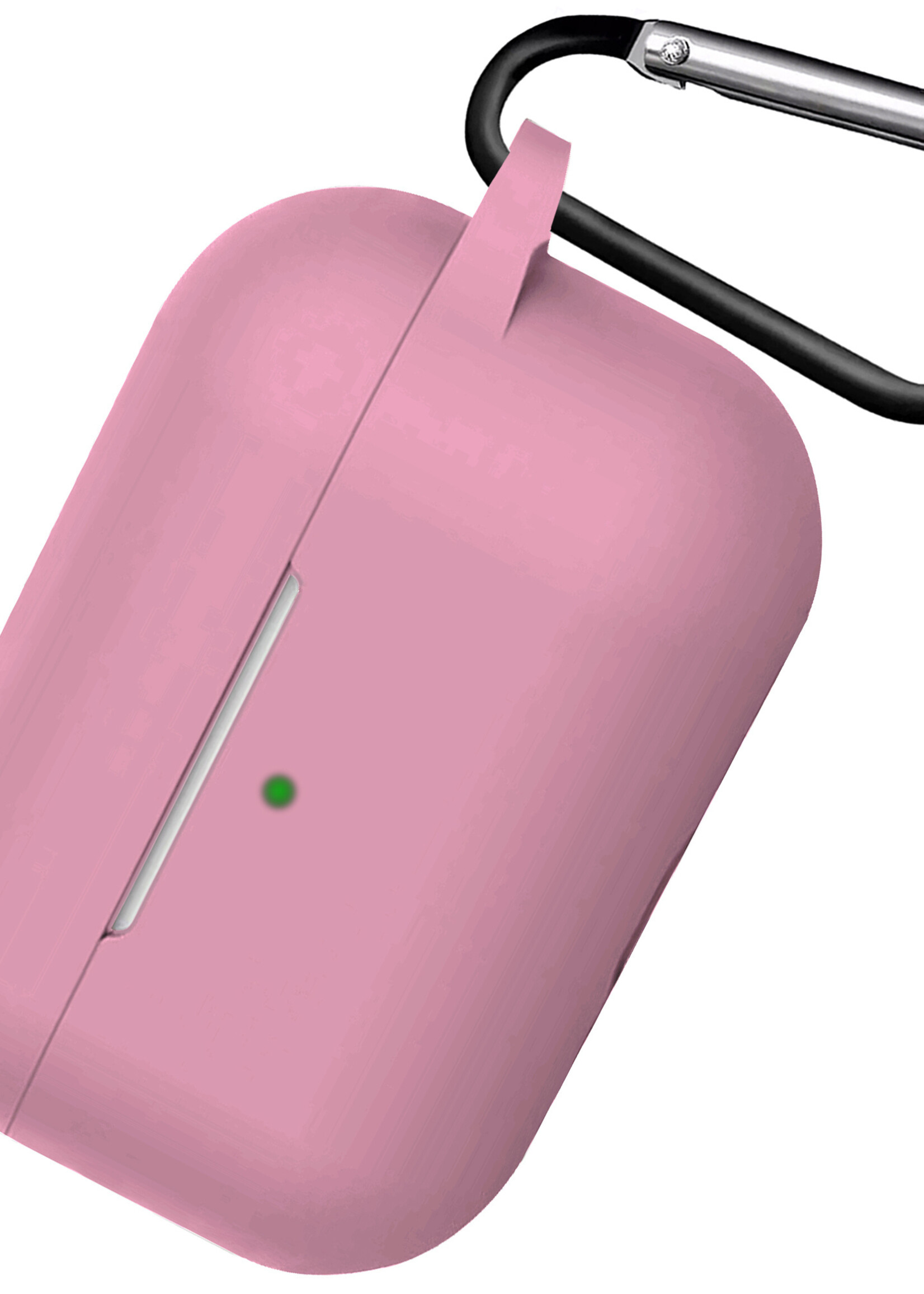 BTH Airpods 3 Hoesje Case Siliconen Hoes Geschikt voor Apple AirPods 3 Case Hoesje Met Clip - Licht Roze