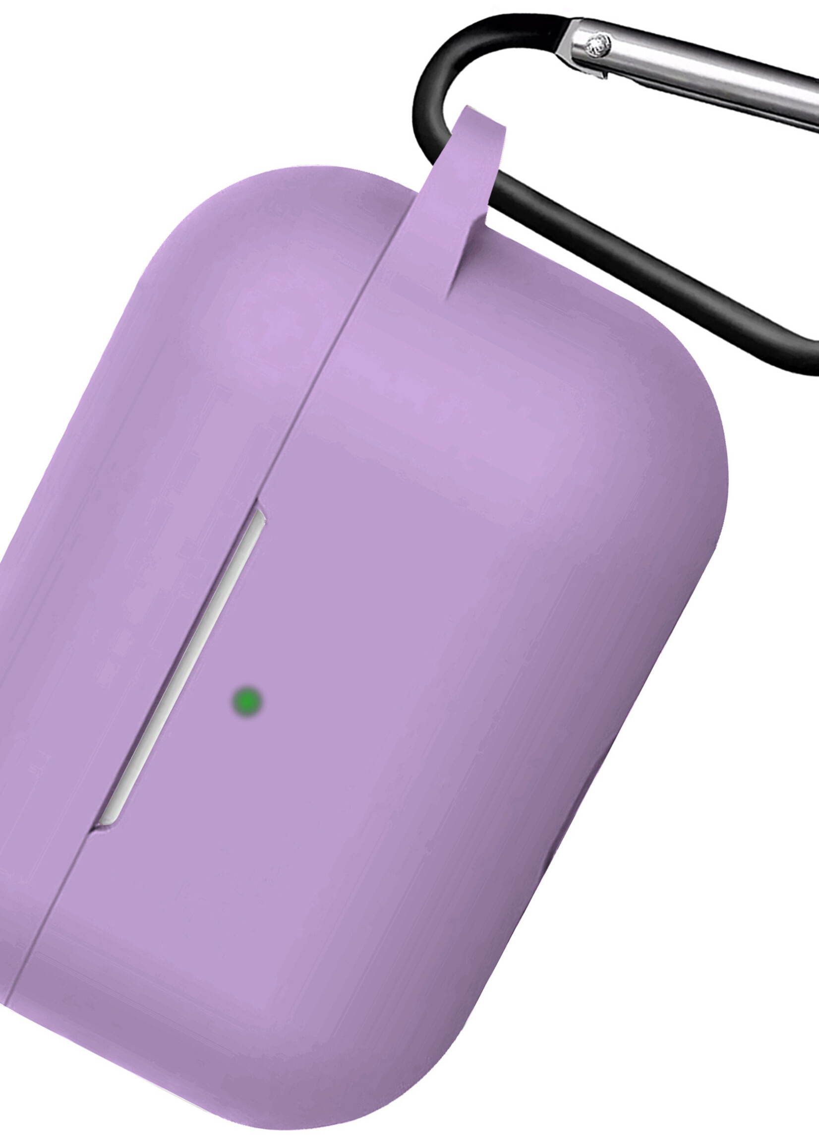 BTH Airpods 3 Hoesje Case Siliconen Hoes Geschikt voor Apple AirPods 3 Case Hoesje Met Clip - Lila