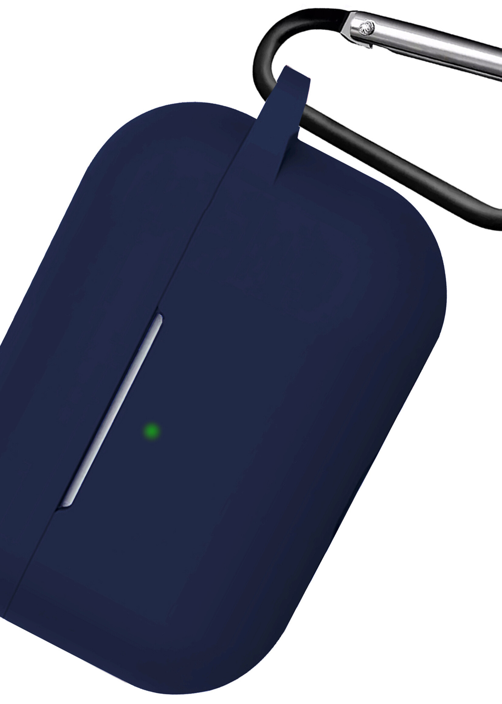 BTH Airpods 3 Hoesje Case Siliconen Hoes Geschikt voor Apple AirPods 3 Case Hoesje Met Clip - Marine Blauw