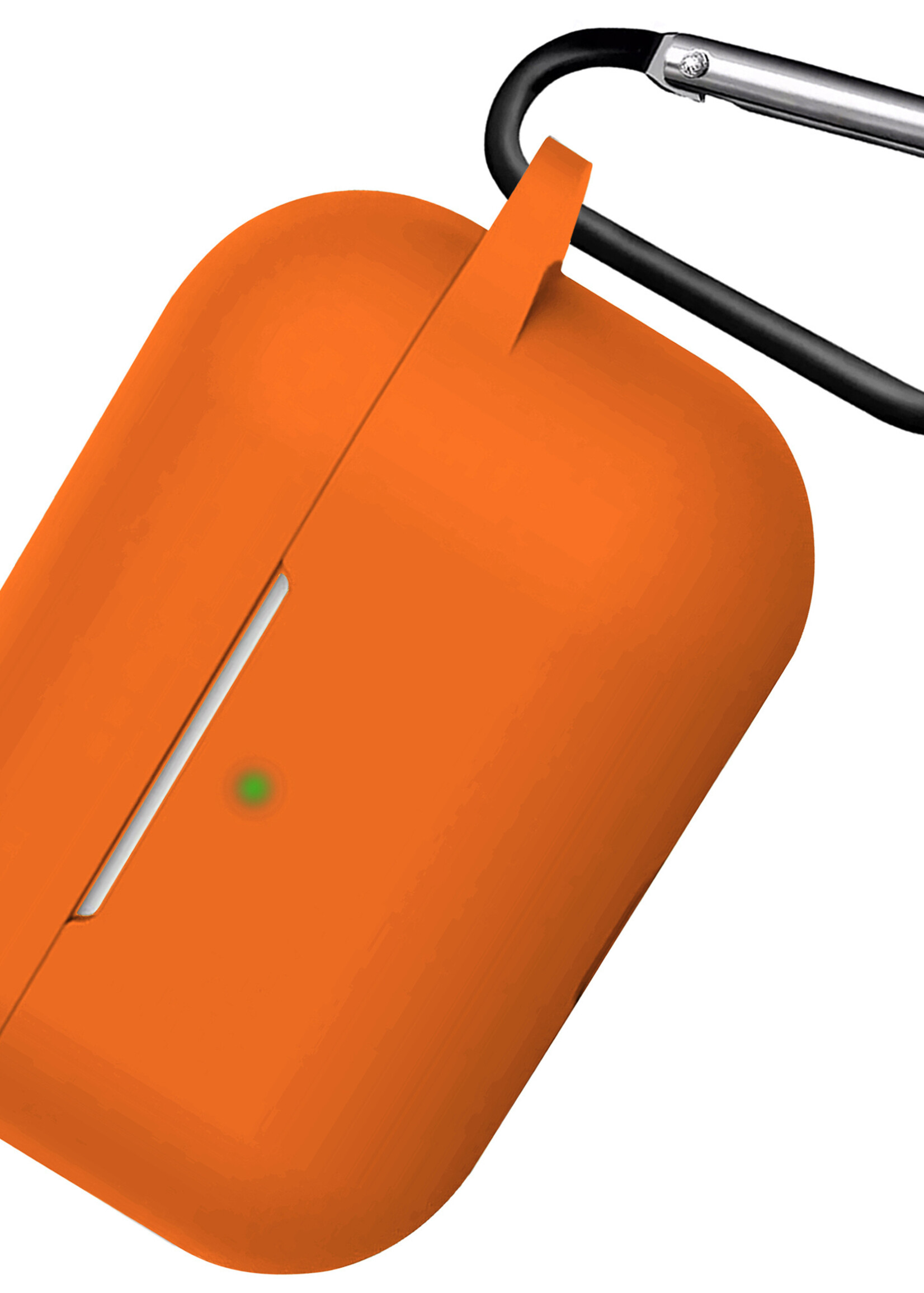 BTH Airpods 3 Hoesje Case Siliconen Hoes Geschikt voor Apple AirPods 3 Case Hoesje Met Clip - Oranje