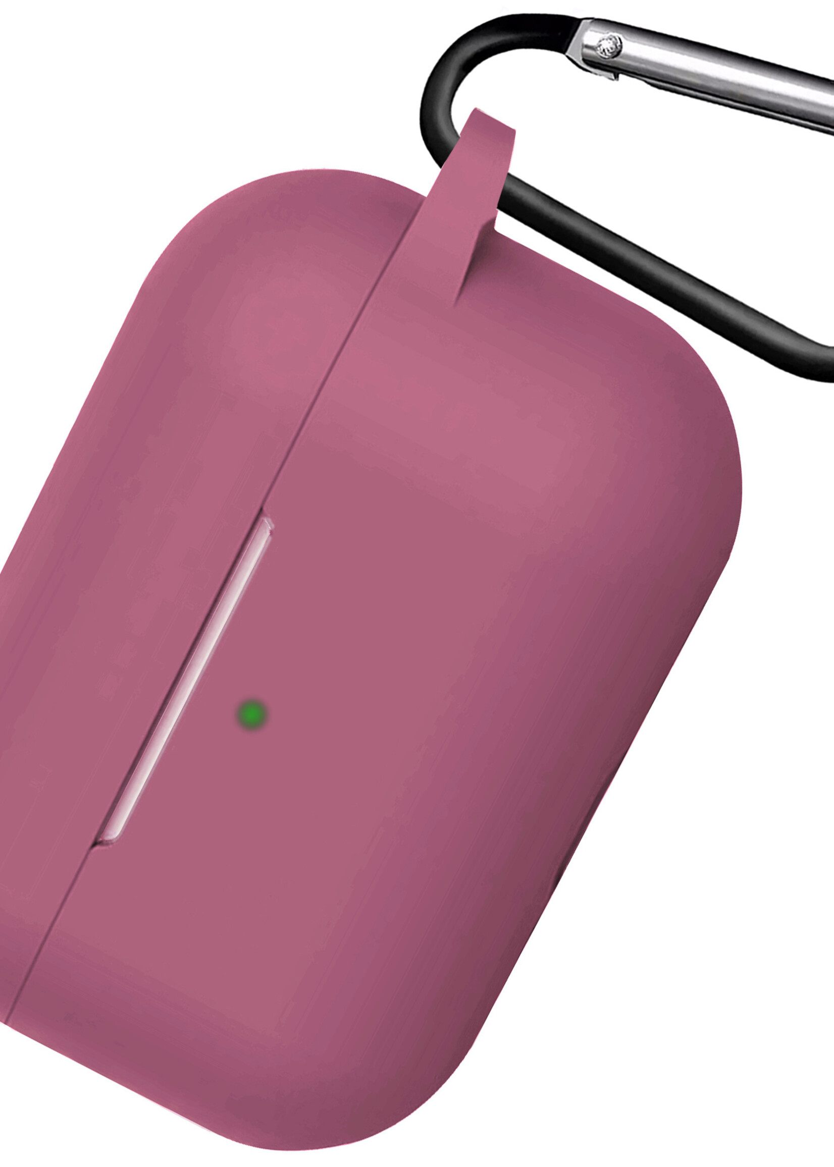 BTH Airpods 3 Hoesje Case Siliconen Hoes Geschikt voor Apple AirPods 3 Case Hoesje Met Clip - Oud Roze