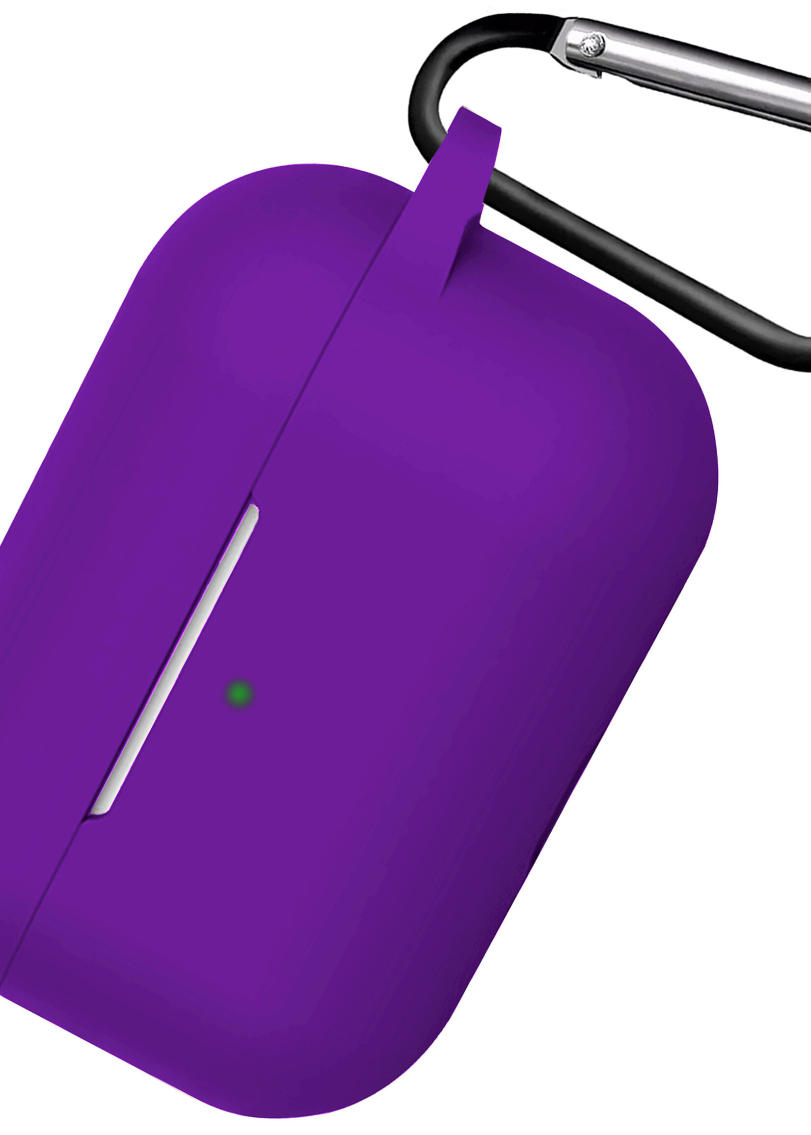 BTH Airpods 3 Hoesje Case Siliconen Hoes Geschikt voor Apple AirPods 3 Case Hoesje Met Clip - Paars