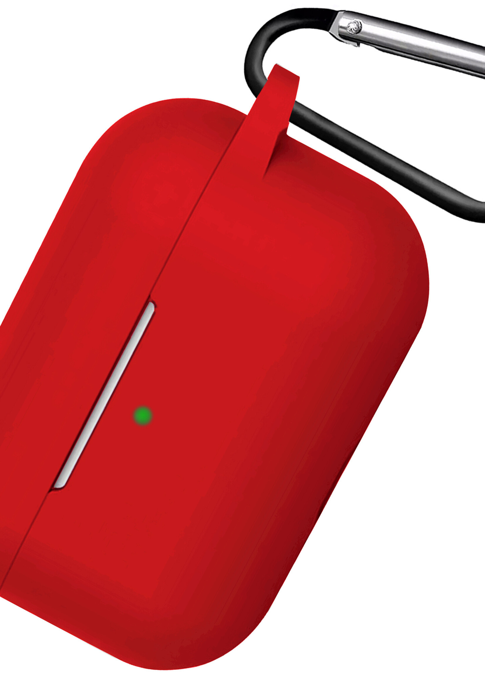 BTH Airpods 3 Hoesje Case Siliconen Hoes Geschikt voor Apple AirPods 3 Case Hoesje Met Clip - Rood
