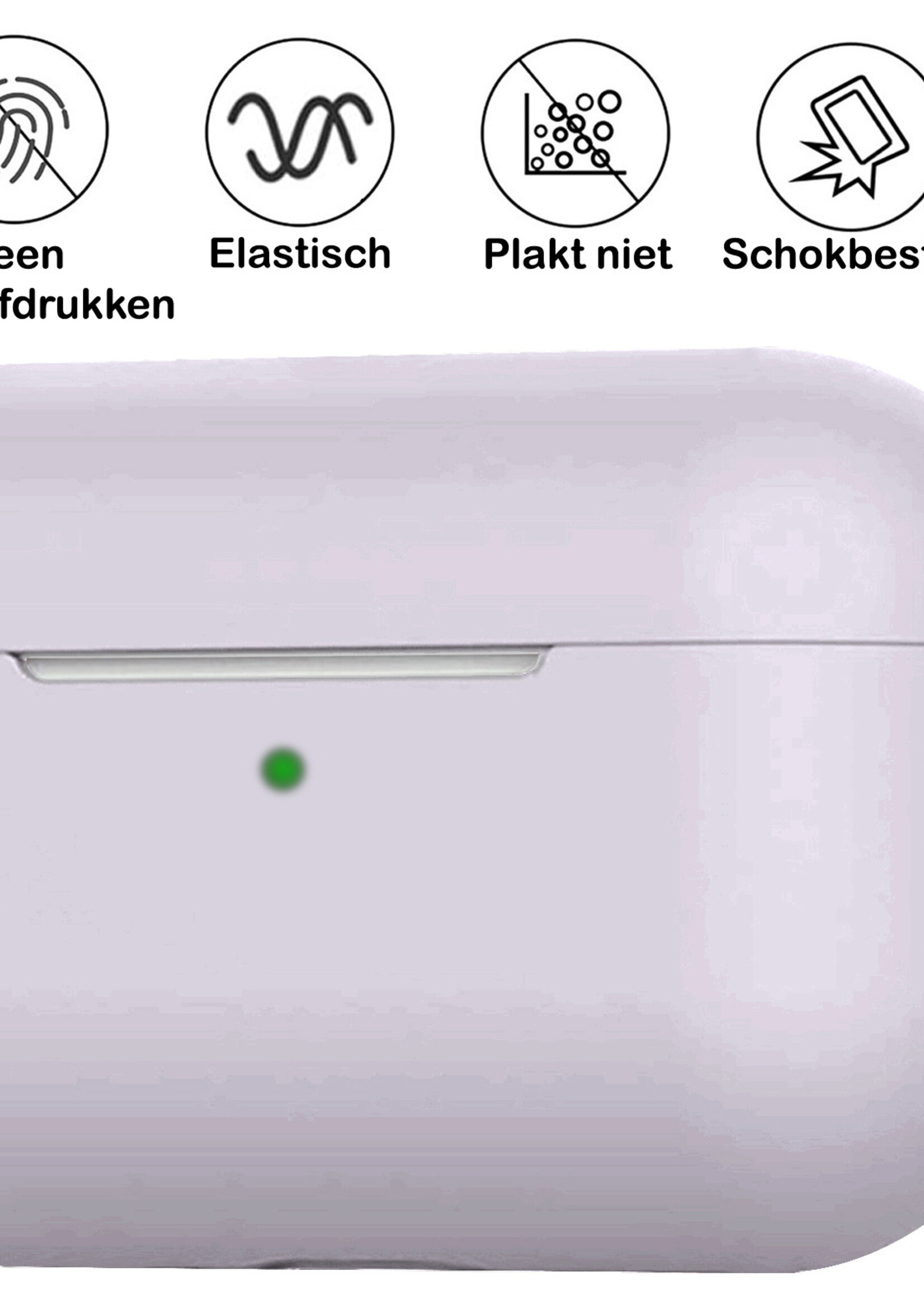 BTH Airpods 3 Hoesje Case Siliconen Hoes Geschikt voor Apple AirPods 3 Case Hoesje Met Clip - Transparant