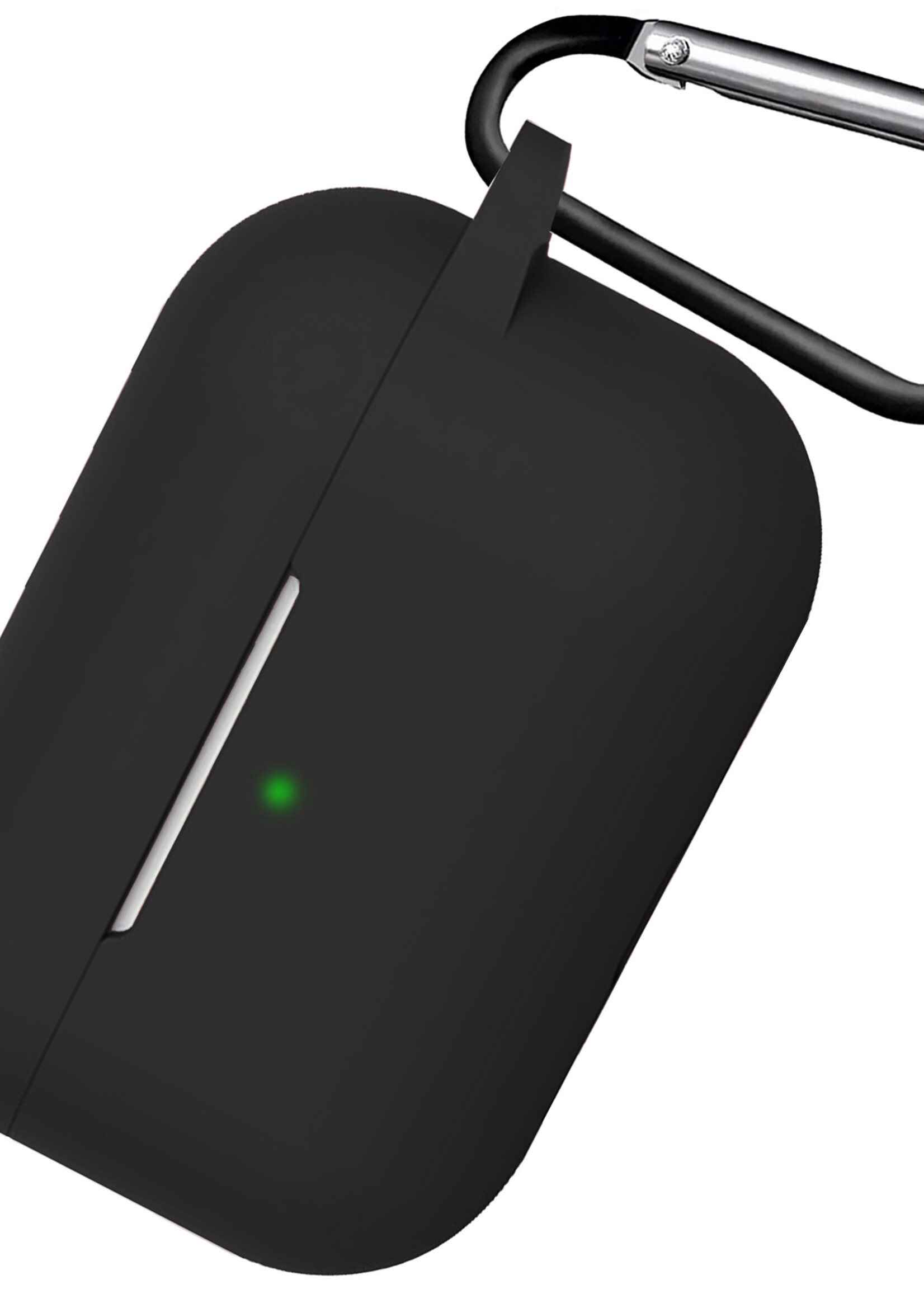 BTH Airpods 3 Hoesje Case Siliconen Hoes Geschikt voor Apple AirPods 3 Case Hoesje Met Clip - Zwart