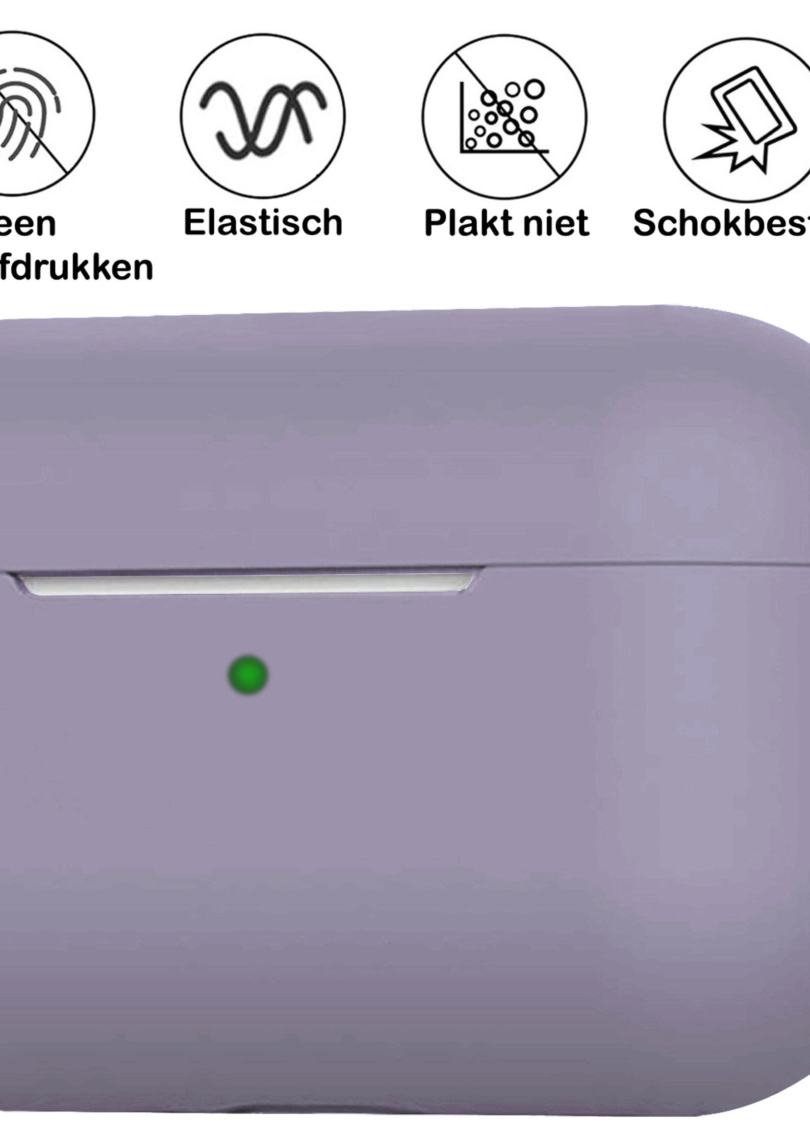 BTH Airpods 3 Hoesje Case Siliconen Hoes Geschikt voor Apple AirPods 3 Case Hoesje Met Clip - Grijs