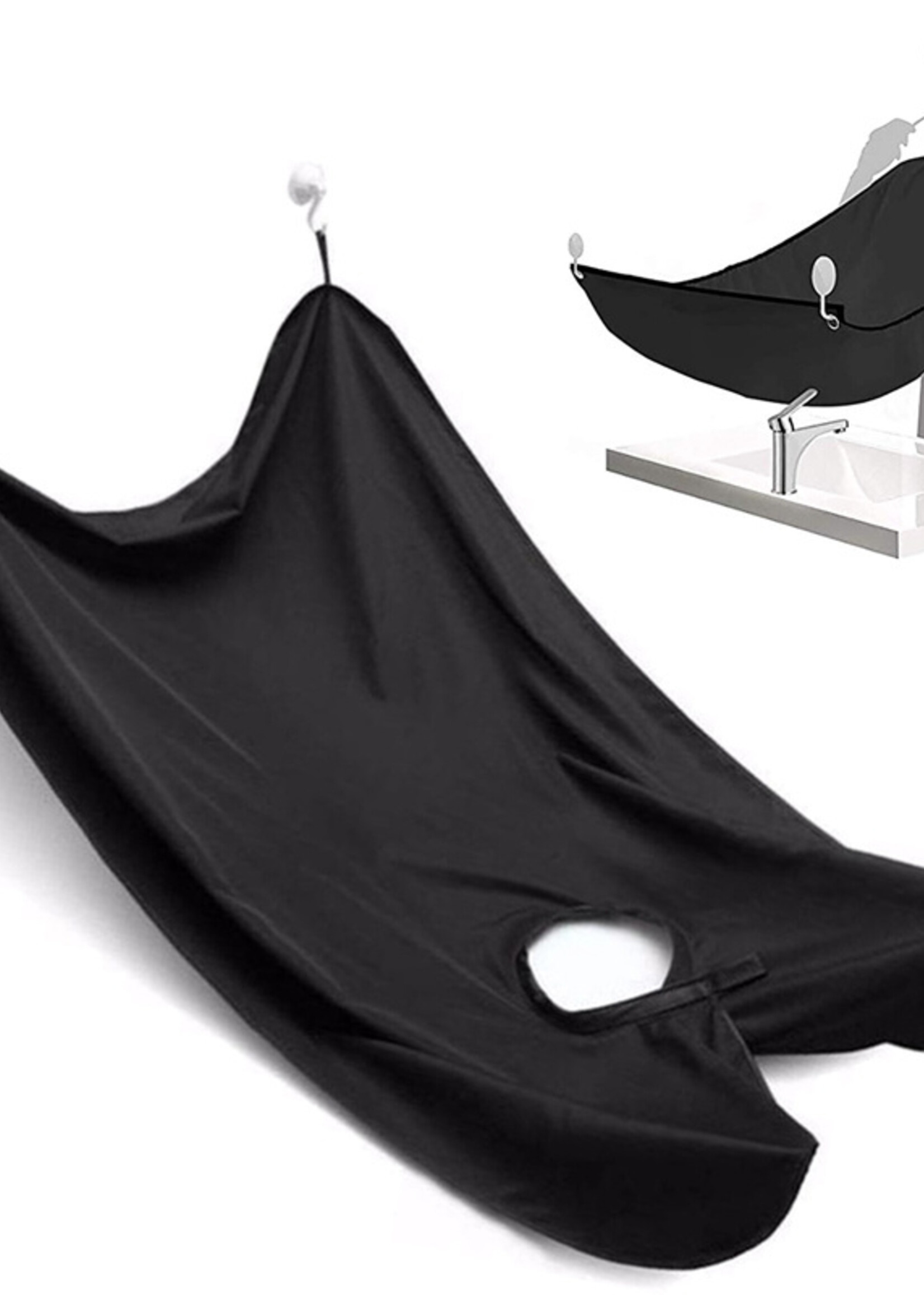 BTH Baard Schort Beard Cape Scheer Shaving Baardschort Baardcape Scheren - Zwart